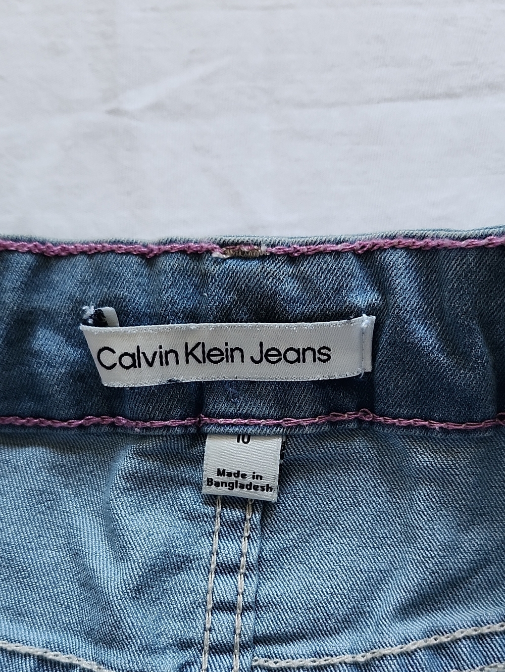 Calvin Klein Girls Mid Rise Bermuda Denim Shorts Medium Wash Size 10 NWT - Picture 11 of 15